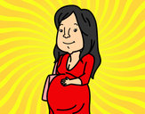 Dibujo Mujer embarazada pintado por naiu123
