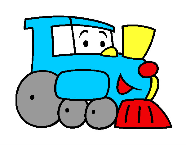 Dibujo Tren 1 pintado por mamasuper