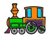 Dibujo Tren 2 pintado por ADINA