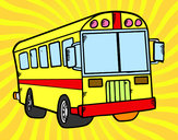 Dibujo Autobús del colegio pintado por AJCM