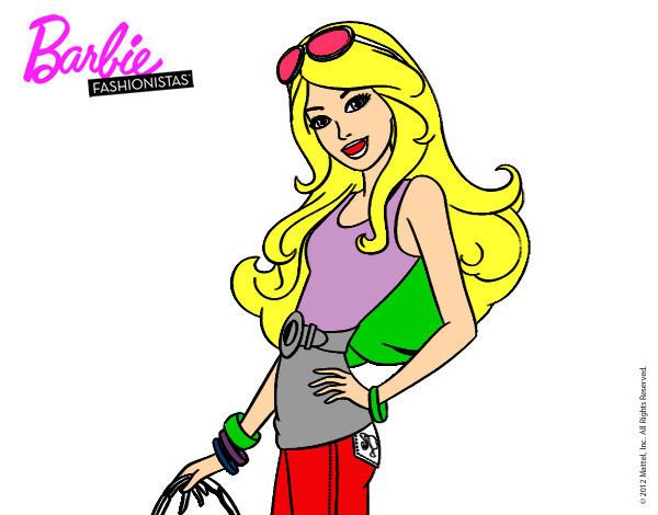 Dibujo Barbie casual pintado por maitechu