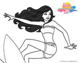 Dibujo Barbie surfeando pintado por  carolsofi