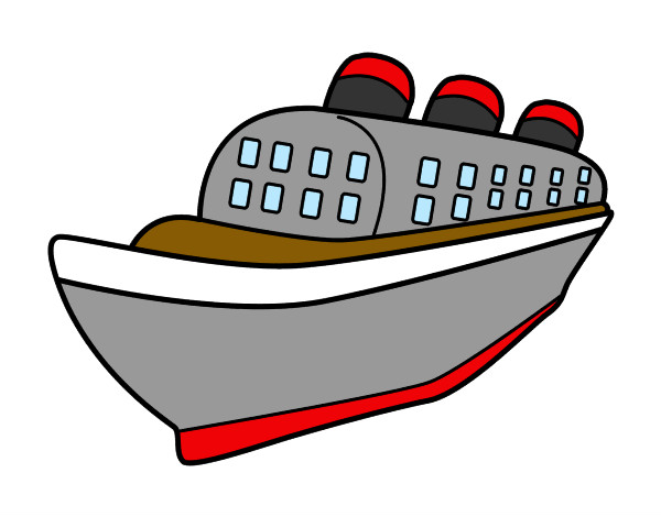 Dibujo Barco transatlántico pintado por 3420