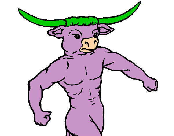 Dibujo Cabeza de búfalo pintado por salomeb
