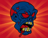 Dibujo Cabeza de zombi pintado por fitopaez