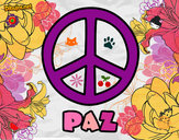 Dibujo Círculo de la paz pintado por PazV