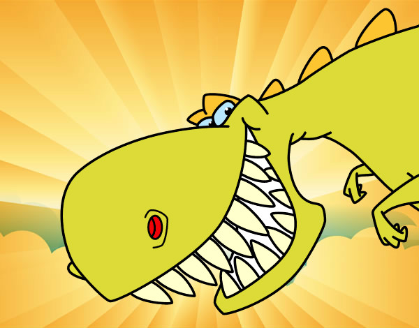 Dibujo Dinosaurio de dientes afilados pintado por david20125
