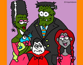 Dibujo Familia de monstruos pintado por CAMILA536
