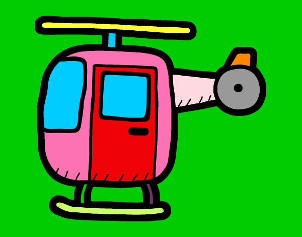 Dibujo Helicóptero ligero pintado por gabyalex