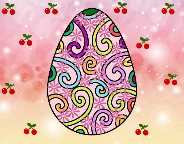 Dibujo Huevo decorado pintado por Mariana26
