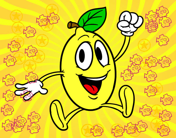 Dibujo Limón feliz pintado por salla