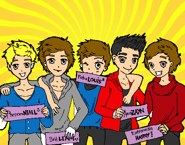 Dibujo Los chicos de One Direction pintado por glady