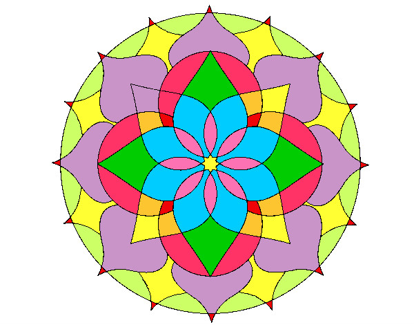 Dibujo Mandala 14 pintado por mercedes13