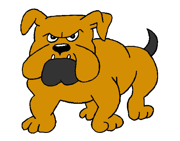 Dibujo Perro Bulldog pintado por Dig-54