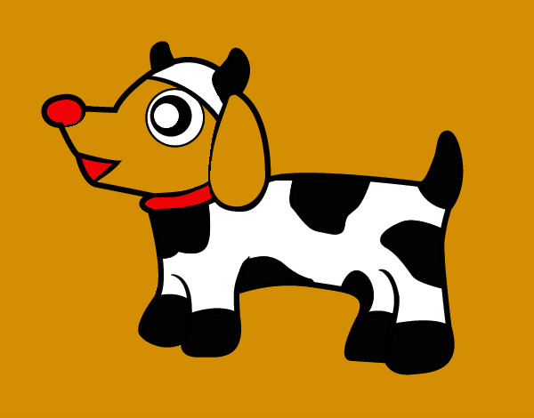 Dibujo Perro-vaca pintado por lueta