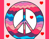 Dibujo Símbolo de la paz pintado por IsuiSan