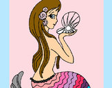 Dibujo Sirena y perla pintado por Marcemq18