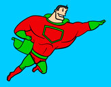 Dibujo Superhéroe grande pintado por falcao