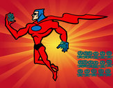 Dibujo Superhéroe poderoso pintado por juanitop