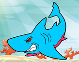 Dibujo Tiburón enfadado pintado por jose11