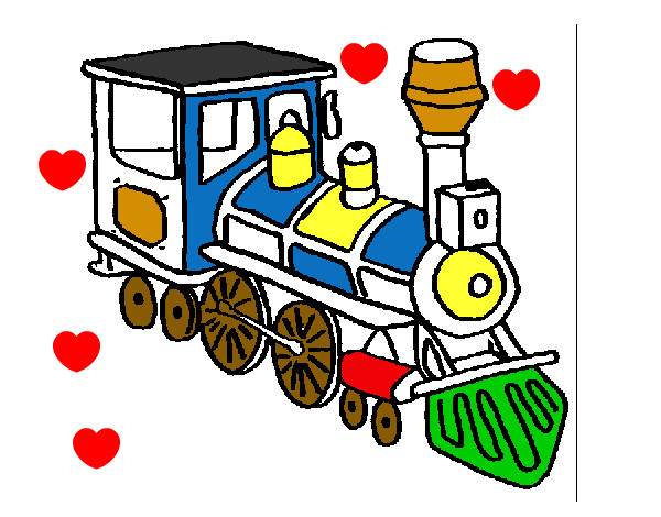 Dibujo Tren 3 pintado por valeriitta