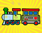 Dibujo Tren alegre pintado por diegogv