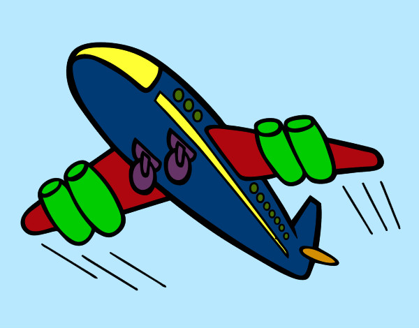 Dibujo Avión rápido pintado por iker17