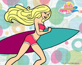 Dibujo Barbie corre al agua pintado por angelyfern
