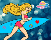 Dibujo Barbie corre al agua pintado por marisolll