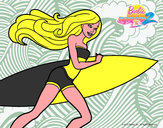 Dibujo Barbie corre al agua pintado por natic