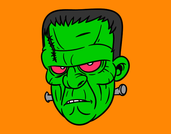 Dibujo Cara de Frankenstein pintado por Maryfuli