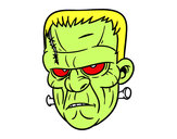 Dibujo Cara de Frankenstein pintado por xila