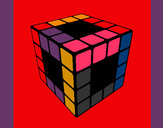 Dibujo Cubo de Rubik pintado por tibiri