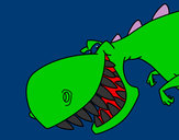 Dibujo Dinosaurio de dientes afilados pintado por iker17