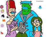 Dibujo Familia de monstruos pintado por jacab