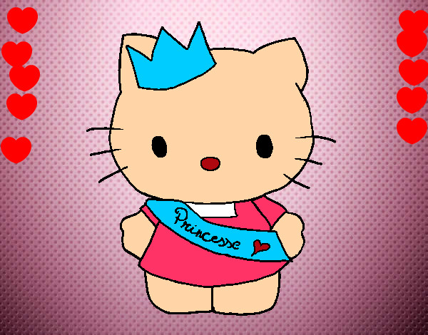 Dibujo Kitty princesa pintado por dibujitoso