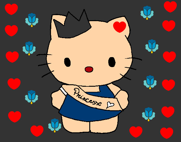 Dibujo Kitty princesa pintado por tibiri