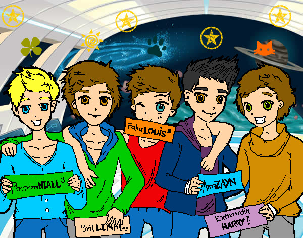 Dibujo Los chicos de One Direction pintado por silver022