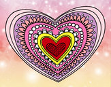 Dibujo Mandala corazón pintado por Cielo_roja