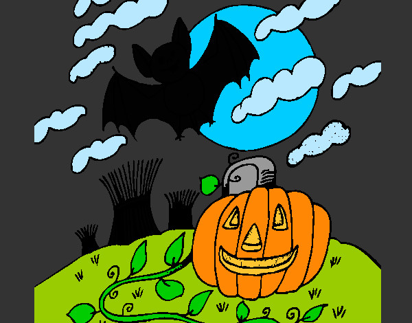 Dibujo Paisaje de Halloween pintado por jacab