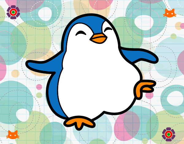 Dibujo Pingüino bailando pintado por loveharry