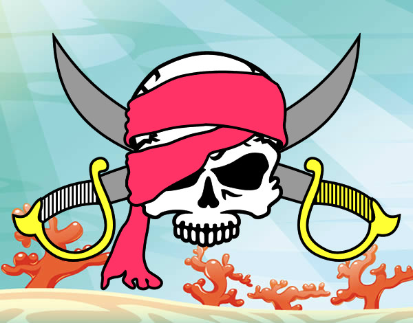 Dibujo Símbolo pirata pintado por ivan6