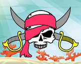 Dibujo Símbolo pirata pintado por ivan6