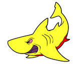 Dibujo Tiburón enfadado pintado por iker17