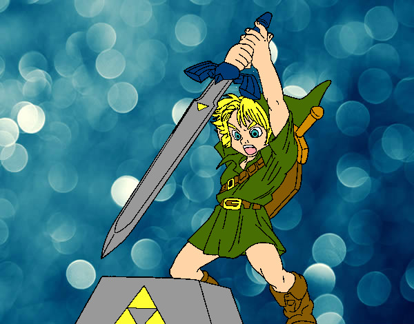 Dibujo Zelda pintado por Miri1D