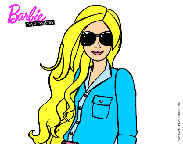 Dibujo Barbie con gafas de sol pintado por sulbaran