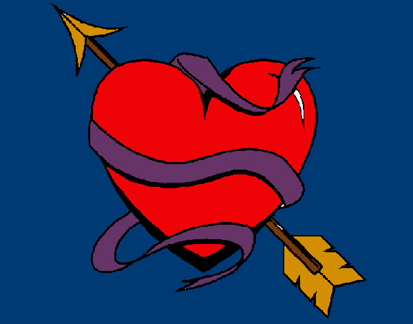 Dibujo Corazón con flecha pintado por martita202