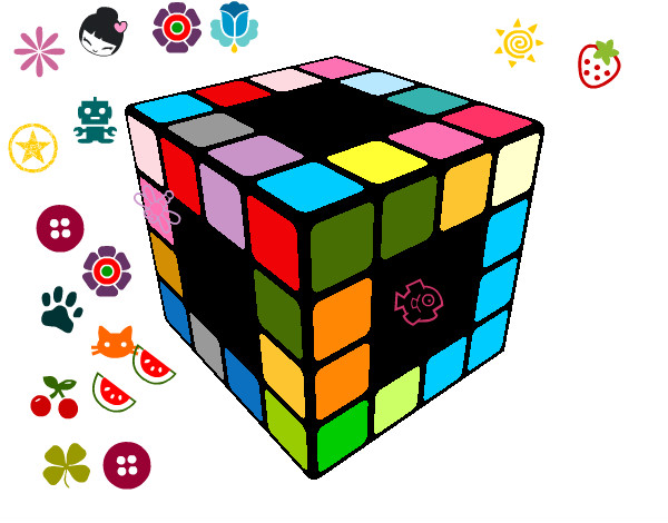 Dibujo Cubo de Rubik pintado por Flaacaap