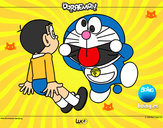Dibujo Doraemon y Nobita pintado por bdcbd