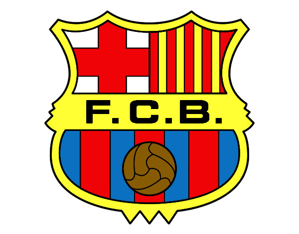Dibujo Escudo del F.C. Barcelona pintado por alfons